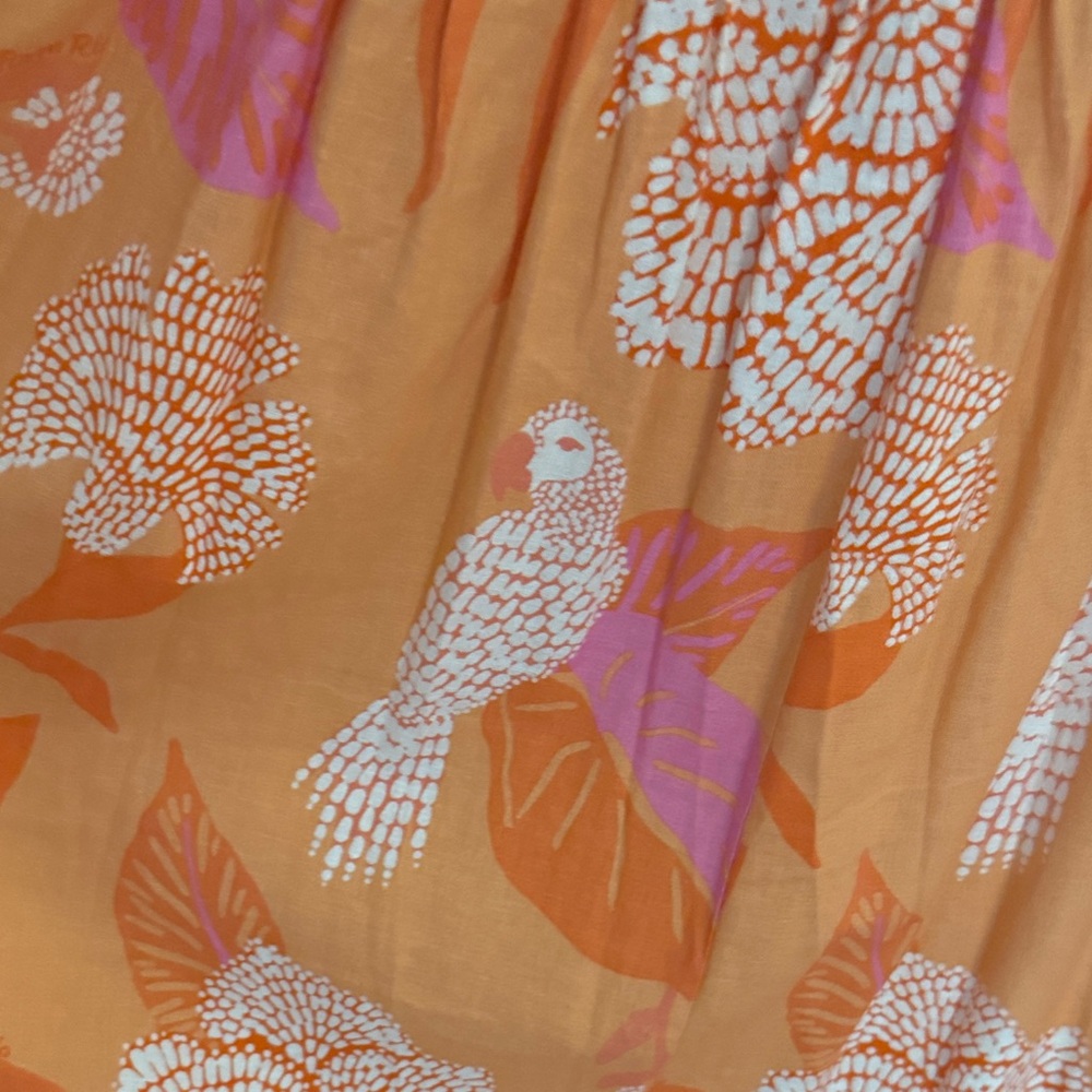 FARM Rio Strapless Maxi Dress in Terracotta, Cream & Pink Print - Picture 6 of 11
